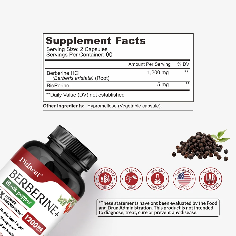 Berberine HCl Supplement - for - đánh giá và giá Berberine Hcl Capsule