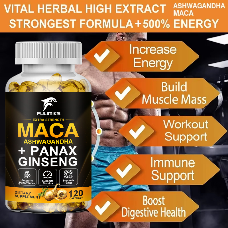 Triple Maca Blend with Ginseng - đánh giá và giá Ashwagandha Extract Root