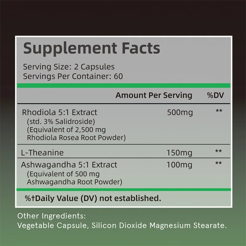 Rhodiola Rosea Max Supplement  - đánh giá và giá Ashwagandha Extract Root