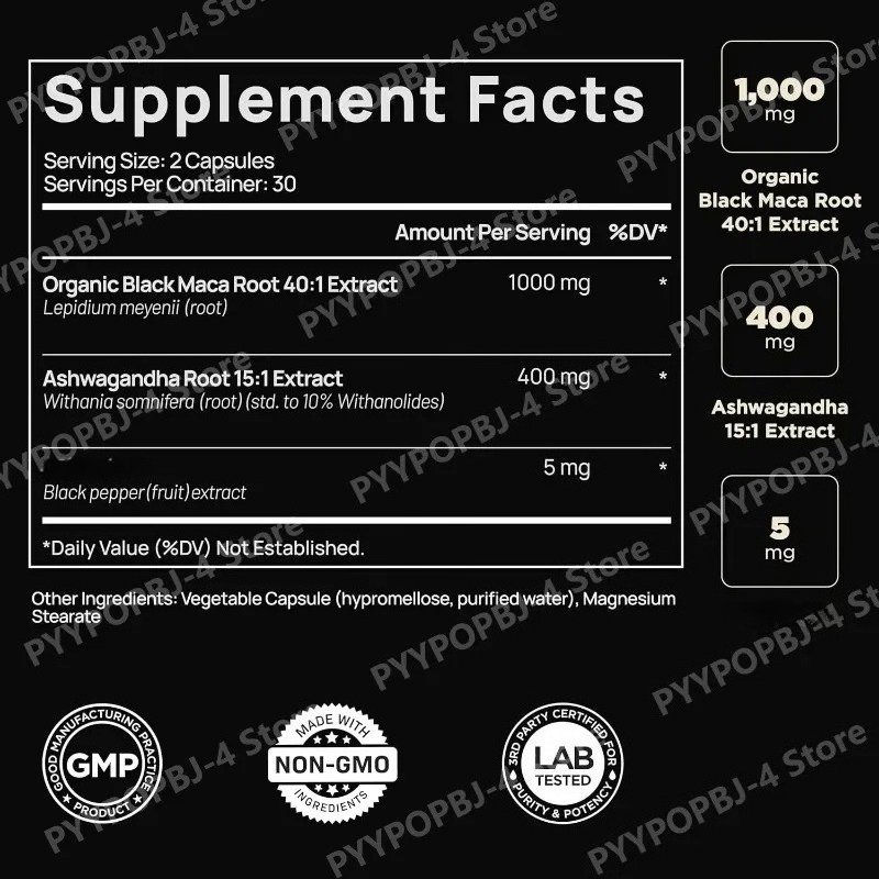 Black Maca Root Extract with A - đánh giá và giá Ashwagandha Extract Root