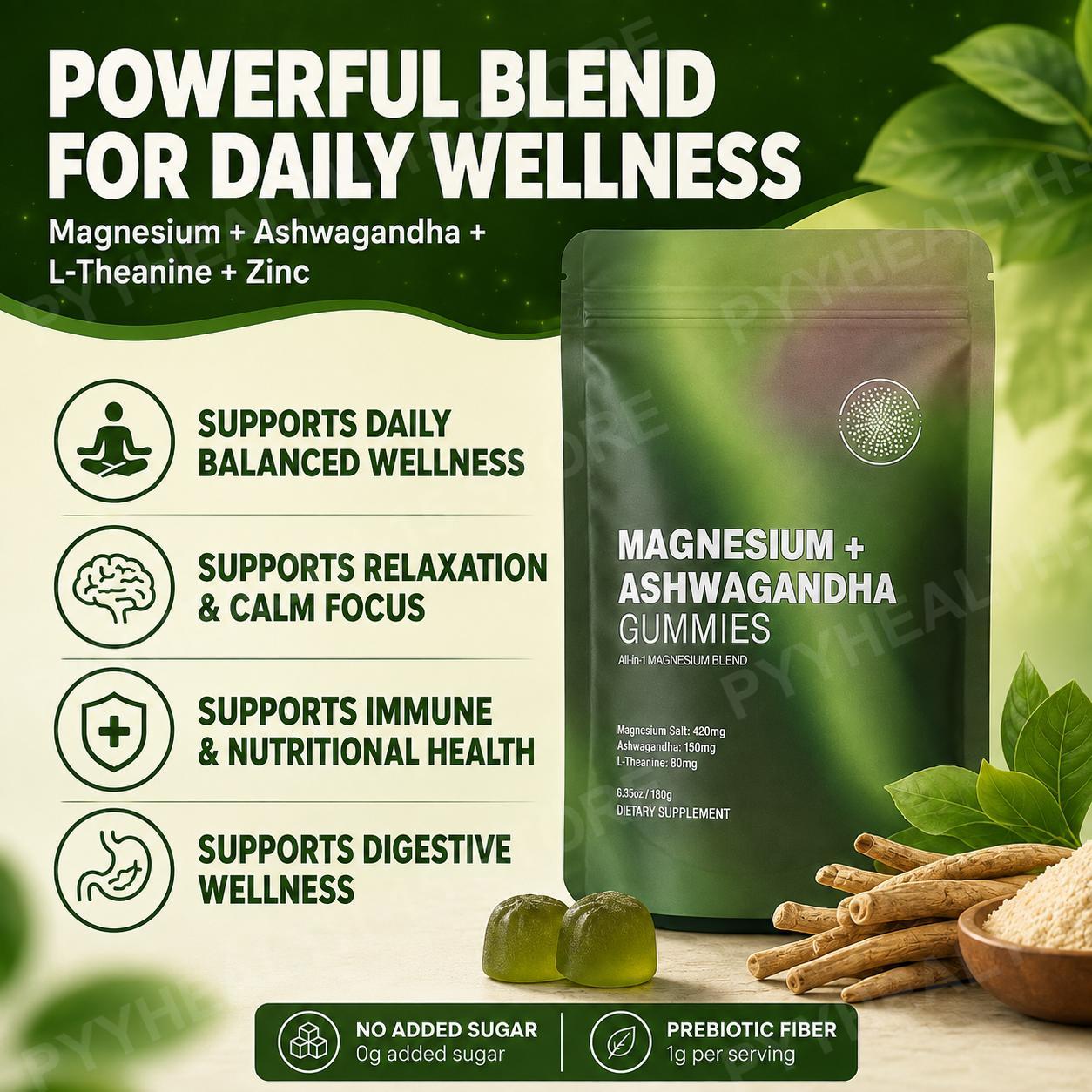 Magnesium + Ashwagandha Gummie - đánh giá và giá Ashwagandha Extract Root